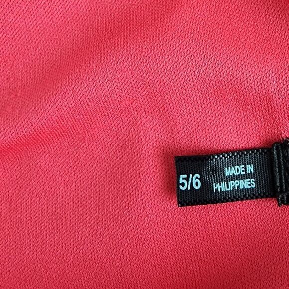 Maurices Sleeveless Sheath Ruffle Neckline Midi Dress Size 5/6 Coral - Picture 5 of 8